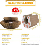 Kitty Curlz Cat Scratcher for Indoor Cats - Magic Organ Interactive Cat Toy with Bell Ball, Upgraded Durable Cardboard Scratching Board for Cats & Kittens, Anxiety Relief