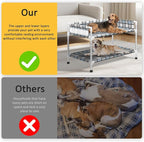 Bedside Window Dog Bunk Bed - Double Elevated Human Dog Bed with Guardrail 2 Layers Window Perch Dogs Cot 2-Tier Bedside Sleeper for Multi-Pet Households (34'' x 20'' x 25'')