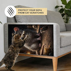 Nuxovilar Cat Wall Scratcher 15.3x23.6 Inches Polyester Synthetic Fiber, Large Rat & Small Mouse Print, wall scratchers for Indoor Cats, cat Scratch pad, Home Decor, Basement, Garage (2pcs)