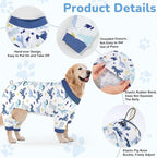 Glittme 2PACK Dog Pajamas Soft Dogs Clothes for Small Medium Dogs Elastic Cats Apparel Breathable Dog Pjs for Puppy