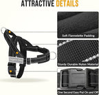 Lukovee No Pull Dog Harness & Leash Set - Heavy Duty Dog Vest Harness with Soft Padded for Medium Large Dogs, Adjustable Reflective Tactical Pet Harness for Easy Walk and Training (L, Black)