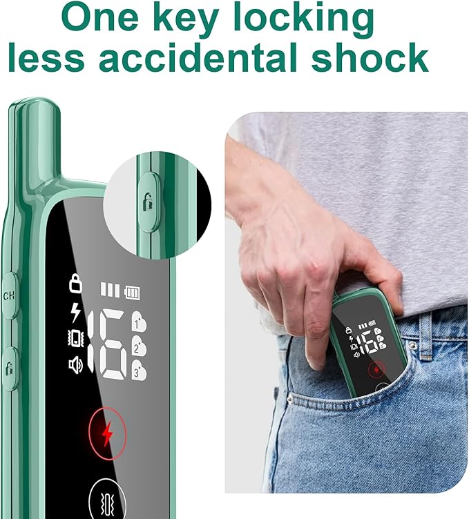 Touch-Screen Dog Shock Collar with Security Lock, 2600FT Dog Training Collar Features 3 Training Modes, Rechargeable & Waterproof, Suits Dogs of All Breeds and Sizes