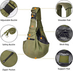CUBY Dog and Cat Sling Carrier - Hands Free Adjustable Small Pet Sling - Soft Pouch and Tote Design - Suitable for Puppy, Small Dogs Cats Outdoor