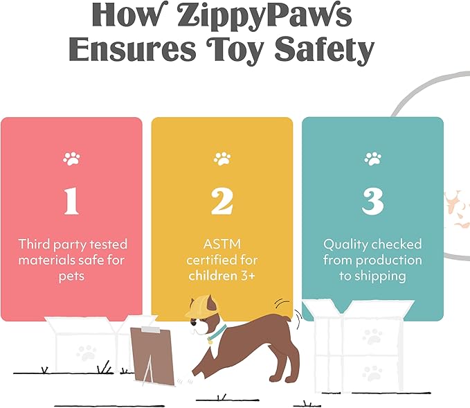 ZippyPaws Skinny Peltz - No Stuffing Dog Toy Pack to Keep Them Busy, for Medium and Large Dogs, Squeaky Pet Toys, Unstuffed Chew Toys, Soft Plush Variety Pack, Fox, Raccoon, and Squirrel - 18"