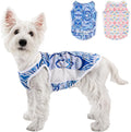 Dog Shirt, Cooling Vest Lightweight Breathable, Dog T-Shirts All-Season Sun Protection Quick Dry Soft Stretchy Reflective Tank Top - Small Medium Large Dogs (Blue Wave, Large)