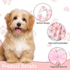 5 Pcs Dog Dresses Floral Puppy Cat Pet Dresses Dog Bowknot Dresses for Medium Dogs Girls Puppy Summer Floral Skirts Outfits Cute Princess Pet Dress for Female Yorkie Cats Dogs Pets