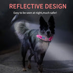 Dog Collar Tactical Highly Reflective Military Pet Collar Nylon with a American Flag Patch and a American Flag Pendant K9 Collar with Metal Buckle and Control Handle for XL Pink