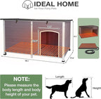 59.1’’ Extra Large Heated Dog House Outdoor for Winter, Insulated Dog Kennel with Metal Frame, Weatherproof Dog Shelter with Heating Pad and All-Around Insulated Liner for Large Breed Outside (Grey)