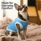 Parisian Pet Dog Shirt – 100% Cotton Shirts for Medium Dogs – Sleeveless Puppy Vest – Lightweight and Breathable Pet Apparel – Pullover Summer Dog Clothes - Stretchy Funny T Shirts for Dogs