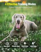 Dog Training Collar - 3300Ft Dog Shock Collar with Remote Control for Small Medium Large Dogs, LED Light IPX7 Waterproof Electric Collar with Beep Vibration Shock & Safety Lock