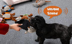 Hollypet Plush Dog Squeaky Toy Stuffed Armadillo Animal Pet Puppy Chew Toys with Clean Teeth for Small Medium Large All Breed Sizes Dogs, Dark Gray, 8 in