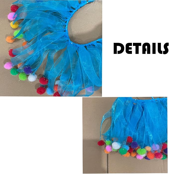 Elegant little tail Dog Birthday Costume - Blue Collars Cute Colorful Fluffy Ball Dog with Birthday Hat Boy Pet Tutu Collar Suit Pet Holiday Costume for Small Medium Dogs