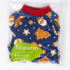Fitwarm Gingerbread Man Dog Pajamas, Christmas Clothes for Small Dogs Boy Girl, Funny Holiday Pet Outfit, Red, Blue, Brown, Large