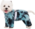 Dog Coats for Small Dogs, Polar Fleece Dog Pajamas Bodysuit, Puppy Onesies Tie Dye Jumpsuits, Dogs Warm Clothes Four-Legged, Doggie Fullbody Winter Jacket Vest