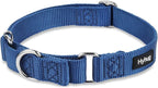 Hyhug Martingale Dog Collar Medium Blue |Escape - Proof Heavy Duty Nylon Durable No Slip, Ideal for Training & Daily Walks