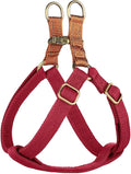 Didog Step in Dog Harness with Metal Buckles, Freedom Nylon Dog Halter Vests for Medium Dogs Easy Walking Training(M:Chest 19-28", Red)