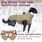 Dog Coat Winter Warm Dog Jackets for Large Dogs Reflective Snowsuit with Harness Fleece Dogs Snow Jacket Waterproof Pet Clothes for Cold Weather