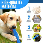 Dog Squeaky Toys Interactive Dog Toys for Aggressive Chewers Tough Rubber Chew Toys for Medium/Large Breed, Indestructible Puppy Chew Toys for Teething (Blue)