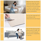 Cat Scratch Furniture Protector, 78.7x15.8inch Adhesive Cat Scratch Pad Deterrent for Furniture, DIY Climbing Cat Scratcher Couch Protector from Cat Claws Scratching for Indoor (White)