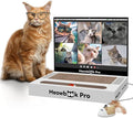 Cat Scratcher Laptop Cat Toy with 'Mouse' Jingle Ball, Stickers, 3-in-1 Cardboard Cat Interactive Toy, Kitten Cardboard Scratching Pad