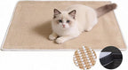 Cat Scratcher Mat, 23.6"x 15.7" Natural Sisal Cat Scratch Mat with Velcro Tape, Scratching Rug Pad for Indoor Cats, Furniture Protector, Floor Carpet, Wall Pad, M, Beige