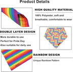 ADOGGYGO Rainbow Dog Bandana, Holiday Pet Scarf, Adjustable Fit Colorful Rainbow Bandanas for Extra Large Dogs Pets (X-Large)