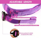 Tactical Dog Collar with Heavy Duty Metal Buckle and Control Handle for Medium Large Dogs Training(Purple Camo, Medium)