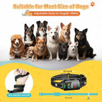 Dog Bark Collar for Large Medium Small Dogs, Smart Automatic Anti Barking Device with 8 Sensitivity & Training Modes Beep Vibration, Rechargeable IP67 Waterproof No Bark Collars for Dogs, Easily Use