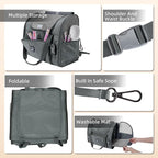 Lollimeow Expandable Cat Carrier Backpack for Large Cats - Airline Approved Pet Carrier Backpack for Small Dogs, Hiking & Travel, Waterproof with Breathable Mesh, 14lbs Capacity (Dark Grey, Standard)