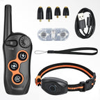 Dog Training Collar, IPX7 Waterproof Dog Training Collar with Remote Range 1300ft, 3 Training Modes, Beep, Static, Vibration, Rechargeable Electric Training Collar for Small Medium Large Dogs (Black)