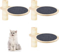 3 Pack 17.32" x 13.78" Cat Tree Attachments Accessories Tower Replacement Platform Soft Felt Blanket Wooden Perch Step Handwoven Hemp Rope Scratch for Floor to Ceiling DIY Indoor Cats Tower