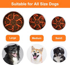 Dog Slow Feeder Bowls Silicone Spiral Pet Food Feeder Insert to Slow Down Eating for Large Medium Small Breed Dogs Perfect with Stainless Steel Glass Ceramic Pet Bowls (Orange)