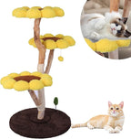 Generic Sunflower Cat Tree with Scratching Post Anti-Slip Climbing Frame Pet Bed Tower