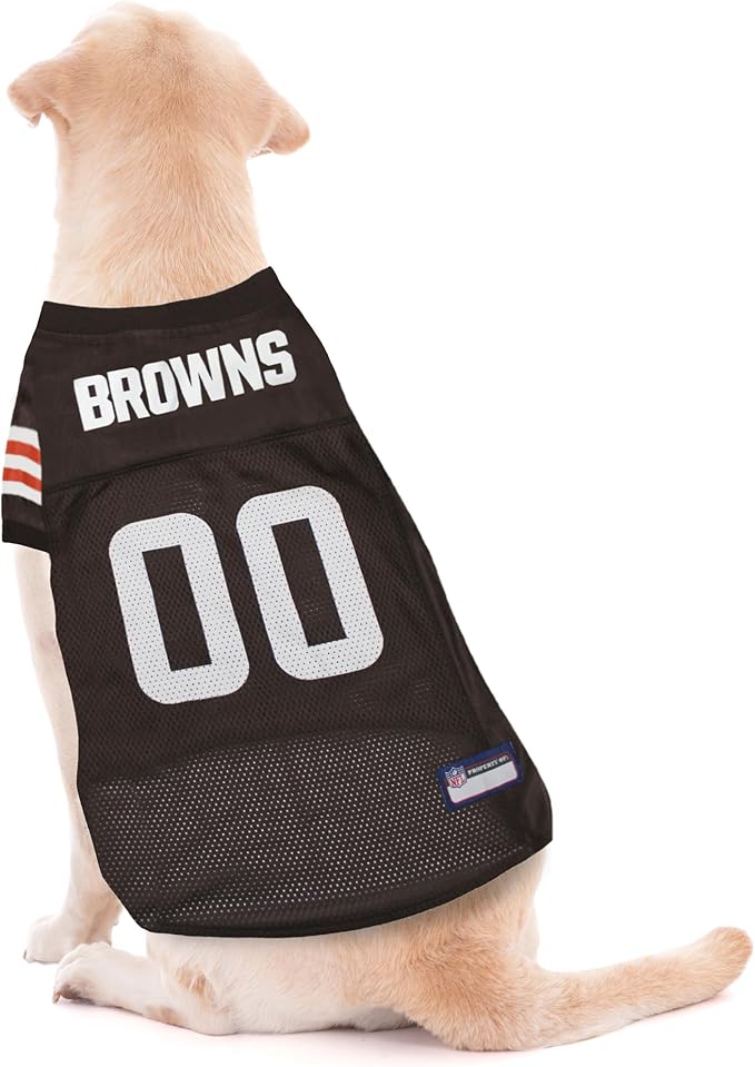 Pets First NFL Cleveland Browns Dog Jersey, Size X-Large, Football Shirt Costume for Pet, Dog Sports T-Shirt, NFL Team Clothing for Cats, Licensed Pet Apparel Available in 7 Sizes and 32 Teams