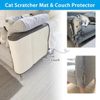 NATUYA Couch Cat Scratch Furniture Protectors from Cats-Sisal Cat Scratching Mat Furniture Guard for Sofa Cushion Chair Corner (Dark Gray, Left)