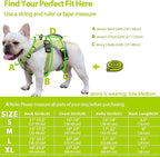 Huntboo Escape Proof Dog Harness, Escape Artist Harness, Reflective Dog Harness with Handle, Durable,Adjustable Vest for Small Medium Large Dogs Walking, Training, and Running Gear(Green,L)