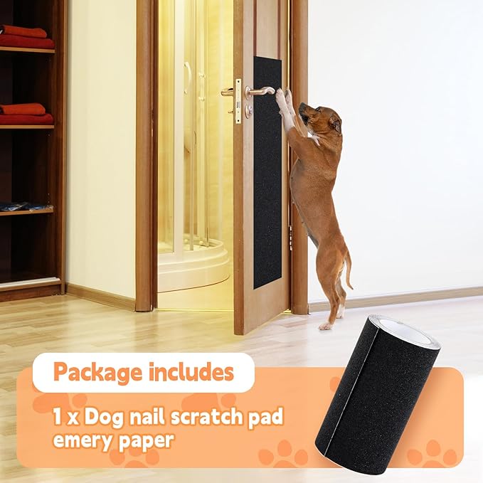 Aliceset Pet Nail Self Adhesive Replacement Emery Paper Fits Dog Scratch Pad Dog Nail Board Sandpaper Cat Litter Box DIY for Pet to Scratch Alternatives(8 in X 16ft)
