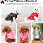 AOFITEE Dog Winter Coat, Waterproof Dog Jacket, Warm Small Dogs Coat, Fleece Dogs Puffer Jacket, Windproof Pet Snowsuit, Cozy Female Male Pet Snow Jackets Fleece Vest with Snap Closure, Pink, Medium
