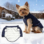 Dog Jacket Waterproof Fleece Dogs Vest Small Dog Coats for Winter Cold Weather Warm Dogs Puffer Jacket Puppy Coat Blue Pet Jackets Cat Coats XS