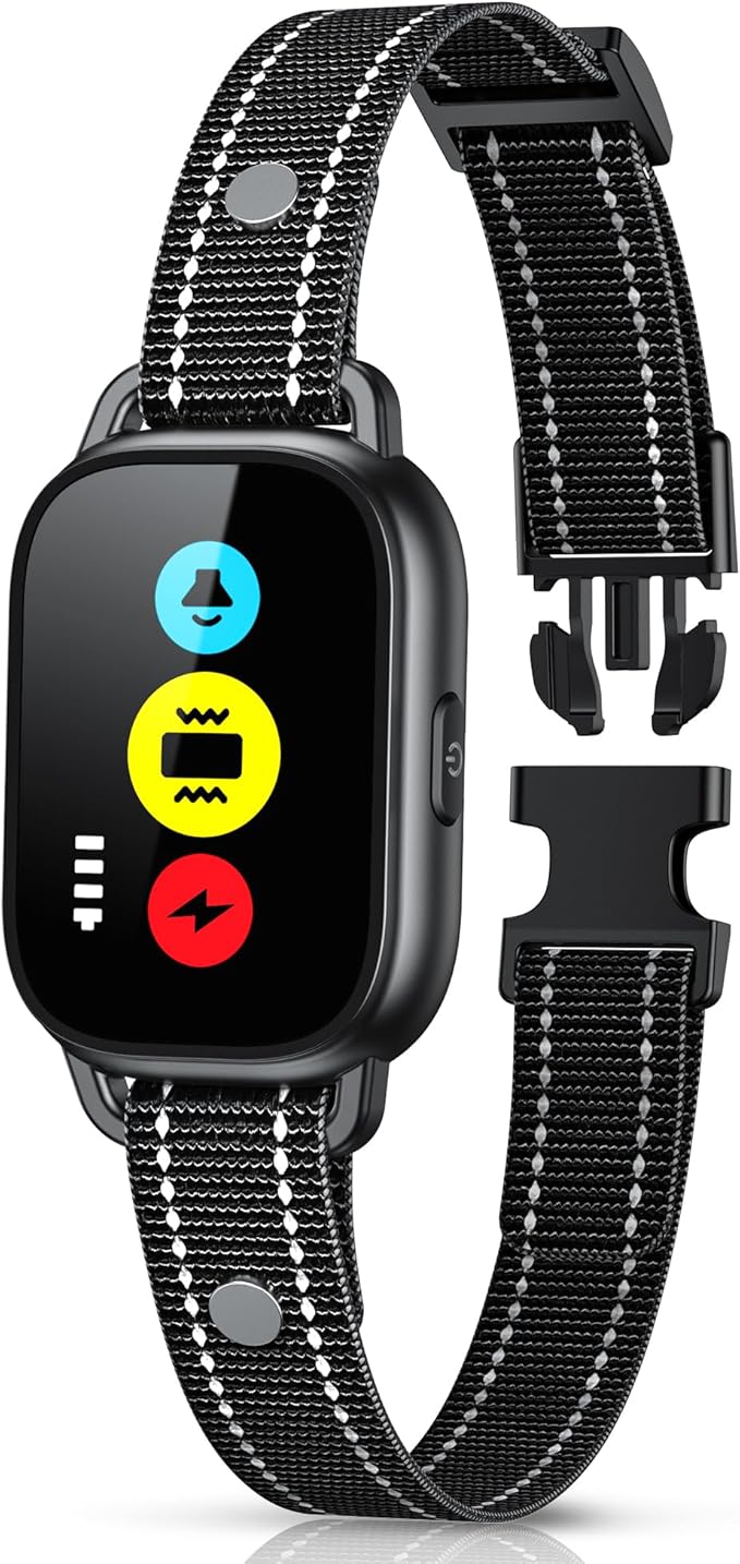 Black Dog Training Collar, Adjustable, Waterproof, All Breed Sizes