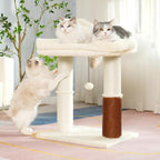 Flower Cat Tree with Large Hammock & Large Cat Scratching Post with Big Perch Double The Fun, Double The Comfort