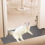Carpet Protector for Pets Cat Carpet Protector for Doorway, Anti Scratch Under Door Cat Scratch Protector Mat, Easy to Cut Plastic Stopper (Grey, 3.6FT-2pack)