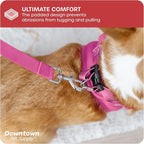 Downtown Pet Supply Step in Dog Harness No Pull, X-Large, Pink - Adjustable Harness with Padded Mesh Fabric and Reflective Trim - Buckle Strap Harness for Dogs