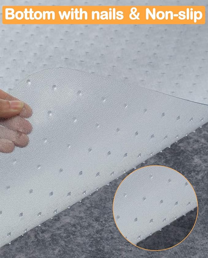 BNOSDM 8.2Ft Cat Carpet Protector for Indoor Pets Carpets Scratch Stopper Heavy Duty Plastic Easy to Cut DIY Clear Non-Slip Floor Runner Stop Cats from Scratching Rugs at Doorway