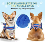 SlowTon No Pull Small Dog Harness and Leash Set, Puppy Soft Vest Harness Neck & Chest Adjustable, Reflective Lightweight Harness & Anti-Twist Pet Lead Combo for Small Medium Dogs (DB-Front Clip, XXS)