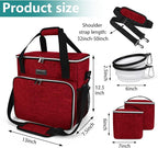 BAGLHER Dog Travel Bag, Pet Travel Bag (ALL Pet Travel Supplies), With 2 Pet Food Containers and 2 Collapsible Silicone Bowls; Essential Kits for Travel Red