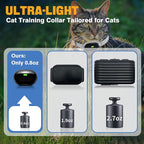 Ultra-Small Cat Training Collar, Ultra-Light & Thin Cat Shock Collar with 1300ft Remote, 198-Level Precise Control, Designed for Cats & Small Dogs, Waterproof, Rechargeable (White)