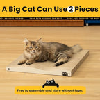 Cat Scratcher, Durable Scratch Pad, Corrugated Cardboard Scratching Board for Indoor Cats, Heavy Duty, Double-Sided Usability, Recyclable, with Catnip, 2 Pack