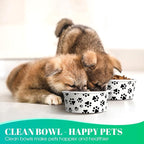 30 Pieces Disposable Dog Bowls 12 oz Small Pet Feeding with Printed Pattern Dishes for Small Pet Paper Food Travel Bowls for Feeding Dogs and Cats Puppies Dry Wet Food Water