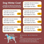 KAMA BRIDAL Dog Winter Coat Warm Padded Puppy Jacket Windproof Water Resistant Clothes for Small Medium Large Pets Christmas Sweater Outfit Vest(Red, 3XL)